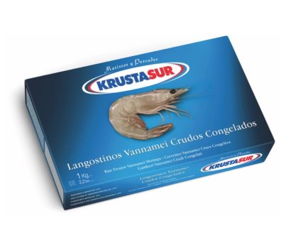 Langostino vannamei crudo entero 1kg