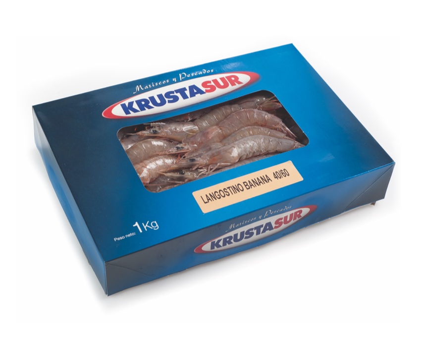 Langostino banana entero crudo 1kg