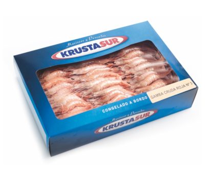 Gamba roja cruda entera