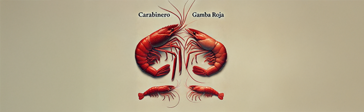 ¿Cuál es la diferencia entre carabinero y gamba roja?
